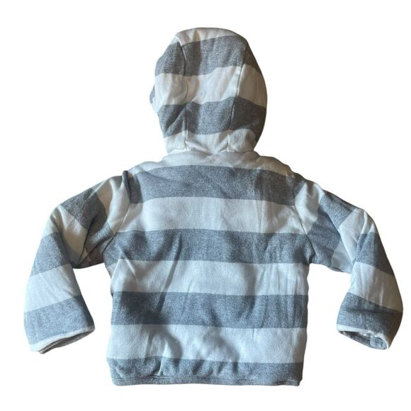 Burts Bees Baby Organic Cotton Reversible Hooded Sweatshirt Size 6 to 9 Months - Picture 4 of 9